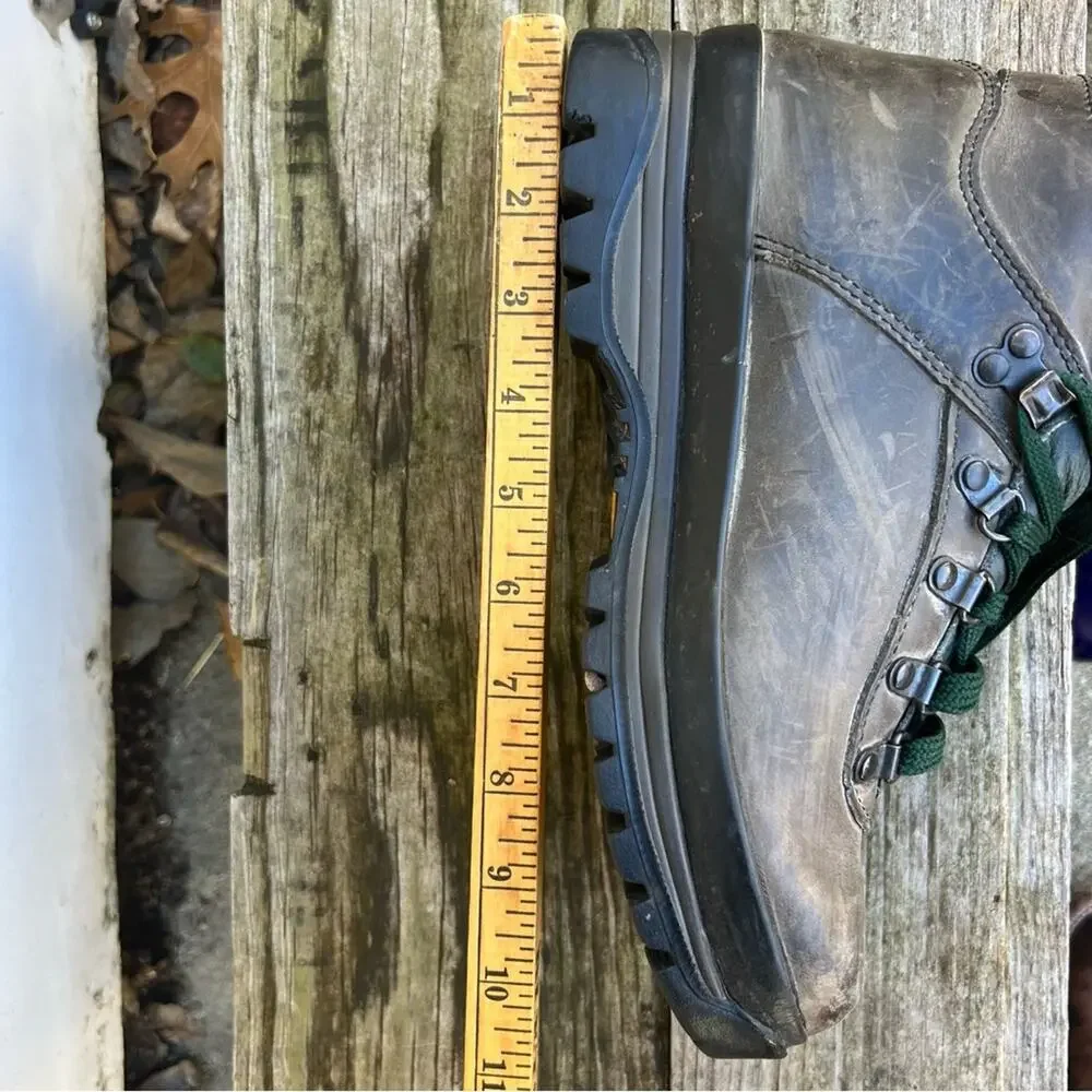 Vintage 90s Rachle of Switzerland Hiking Mountaineering Leather Lace Up Boots 6M